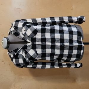 Firefly check flannel with hood.